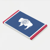 Post-it® Notes avec le drapeau du Wyoming, USA (Incliné)