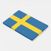 Post-it® Notes avec le drapeau suédois (Incliné)