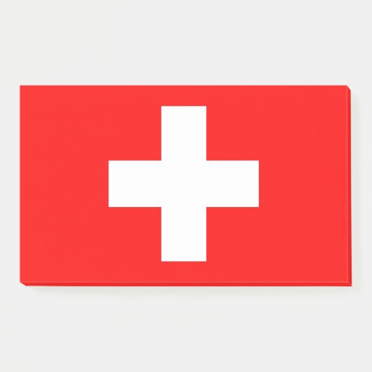 Post-it® Notes avec le drapeau suisse (Devant)