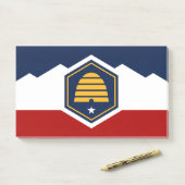Post-it® Notes avec le nouveau drapeau de l'Utah, États-Uni (Sur un bureau)