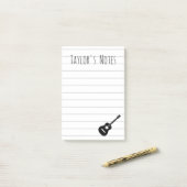 Post-it Notes avec nom personnalisé de guitare coo (Sur un bureau)