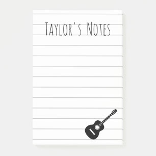 Post-it Notes avec nom personnalisé Guitare Cool