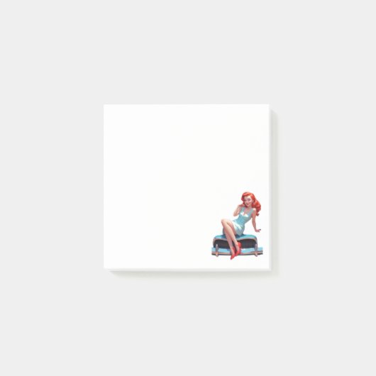 Post-it® Notes avec une fille à la broche (Devant)