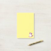 Post-it Notes avec une jolie licorne avec lunettes (Sur un bureau)