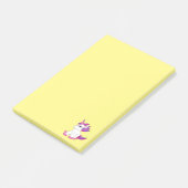 Post-it Notes avec une jolie licorne avec lunettes (Incliné)