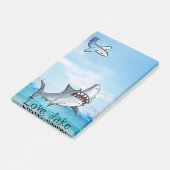 Post-it Notes Avion Requin Bleu (Incliné)