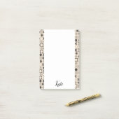 Post-it Notes Beige Marron Cercles (Sur un bureau)