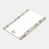 Post-it Notes Beige Marron Cercles (Incliné)