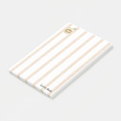Post-it® Notes Beige & Rayure Blanche (Incliné)