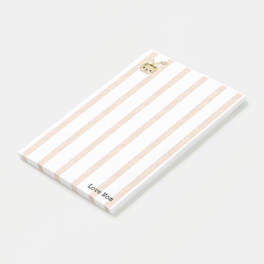 Post-it® Notes Beige & Rayure Blanche (Incliné)