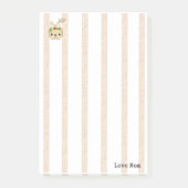 Post-it® Notes Beige & Rayure Blanche (Devant)