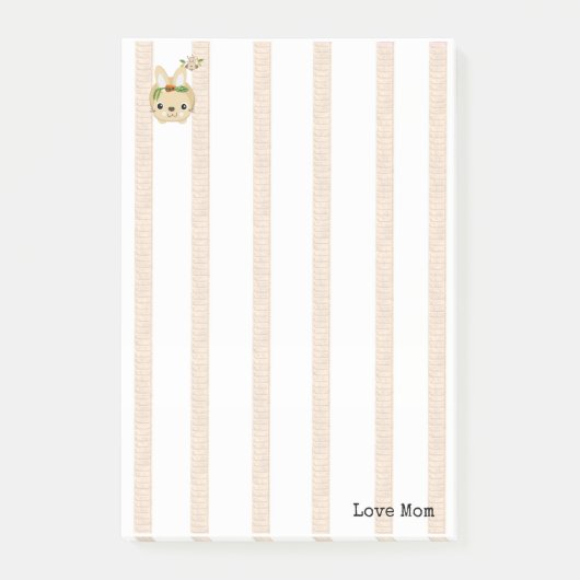 Post-it® Notes Beige & Rayure Blanche (Devant)