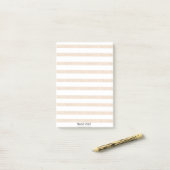Post-it® Notes Beige & Rayure Blanche (Sur un bureau)