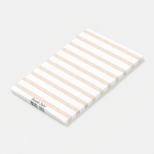 Post-it® Notes Beige & Rayure Blanche (Incliné)