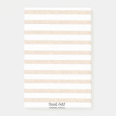 Post-it® Notes Beige & Rayure Blanche (Devant)