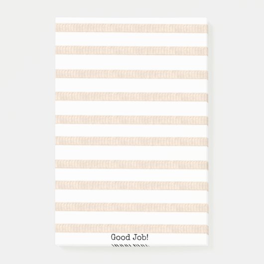 Post-it® Notes Beige & Rayure Blanche (Devant)