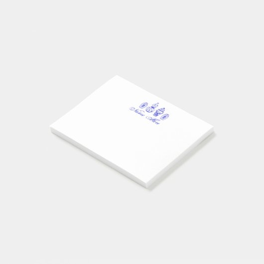 Post-it® Notes blanches blanches en gingembre personnalisée (Incliné)