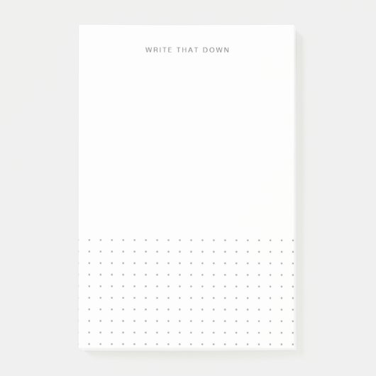 Post-it Notes blanches grises pointillées modernes (Devant)
