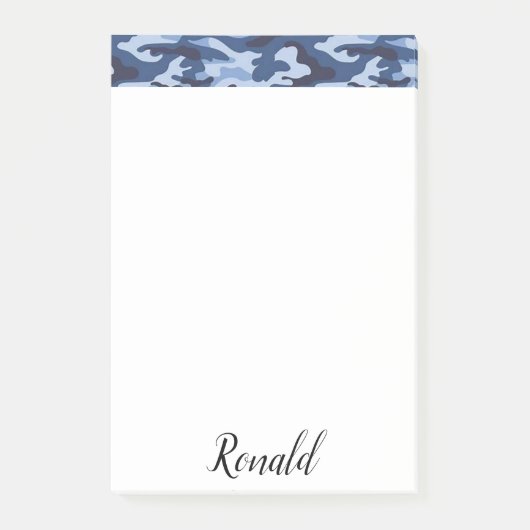 Post-it Notes Bleu Armée (Devant)