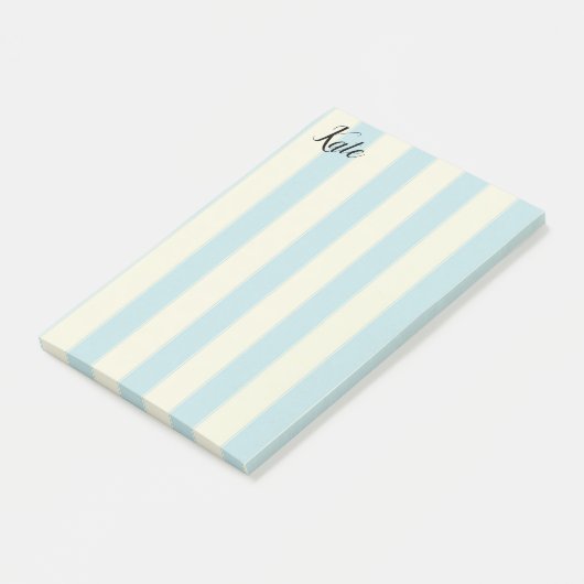 Post-it Notes Bleu Beige Rayure (Incliné)
