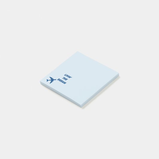 Post-it® Notes bleu ciel (Incliné)