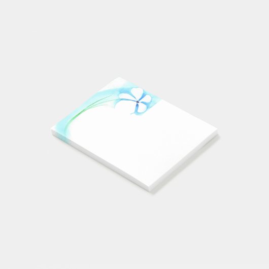 Post-it® Notes bleues de fleur (Incliné)