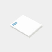 Post-it® Notes bleues polynésiennes de Courrier-it® de Tiki (Incliné)