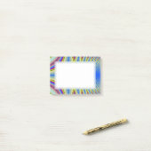 Post-it® Notes bleues psychédéliques de Courrier-it® (Sur un bureau)