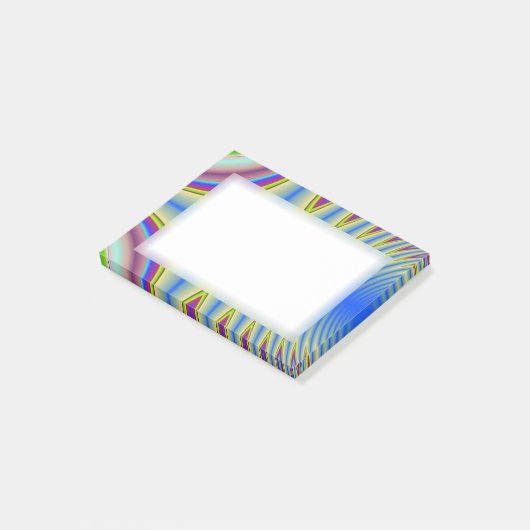 Post-it® Notes bleues psychédéliques de Courrier-it® (Incliné)