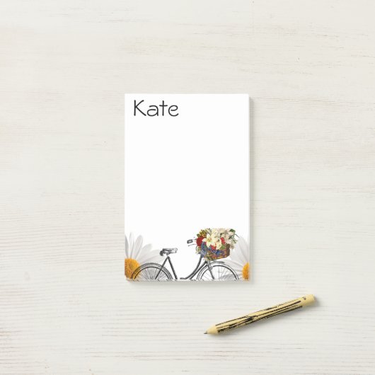 Post-it Notes Bloemige fiets (Op bureau)