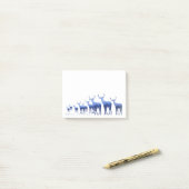 Post-it-Notes-Blue Deer Merry Kerstmis Post-it® Notes (Op bureau)