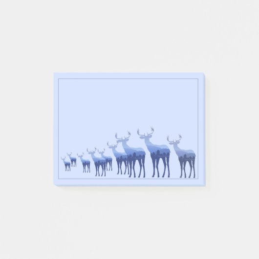 Post-it-Notes-Blue Deer Post-it® Notes (Voorkant)