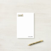 Post-it® Notes Bumblebee Floral Beige  (Sur un bureau)