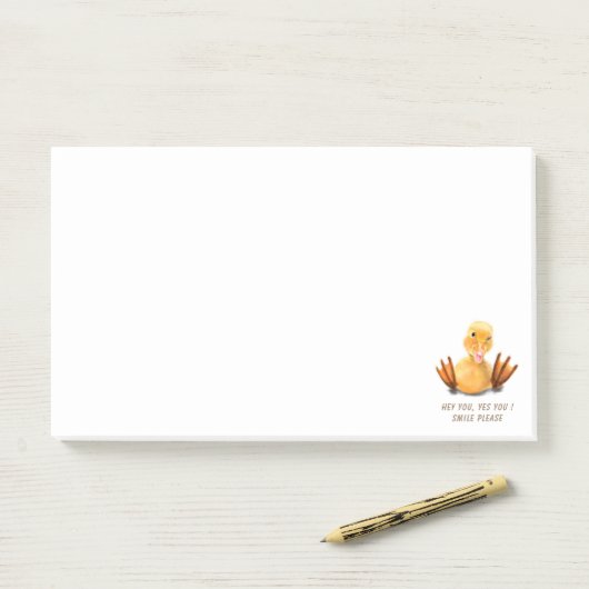 Post-it® Notes Caneton Jaune (Sur un bureau)