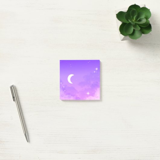 Post-It Notes Céleste Purple Lune Scenery (Bureau)