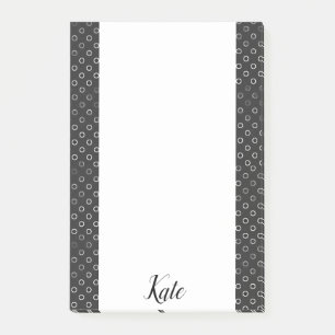Post-it Notes Cercles Noir et Blanc