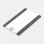 Post-it Notes Cercles Noirs et Blancs (Incliné)