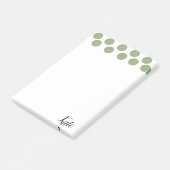 Post-it Notes Cercles Verts (Incliné)