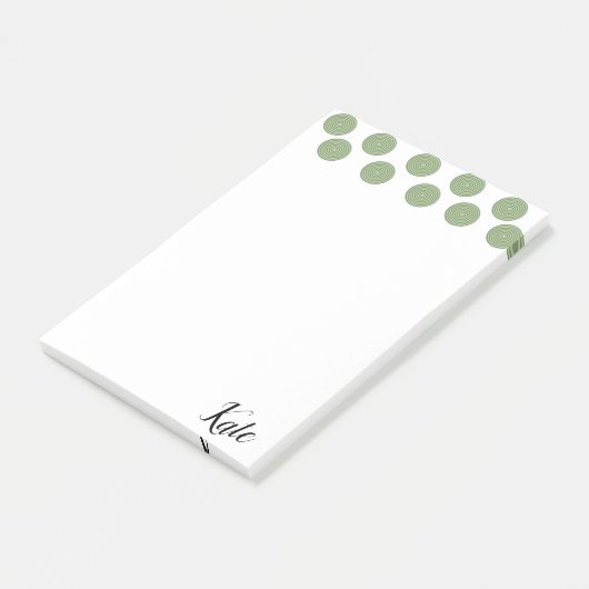 Post-it Notes Cercles Verts (Incliné)