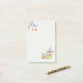 Post-it Notes Cerfs et Fleurs (Sur un bureau)