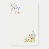Post-it Notes Cerfs et Fleurs (Devant)