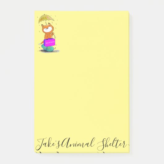 Post-it Notes Chat Félin Stérilisation & Castratio (Devant)