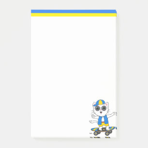 Post-it Notes Chat Patineur Mignon