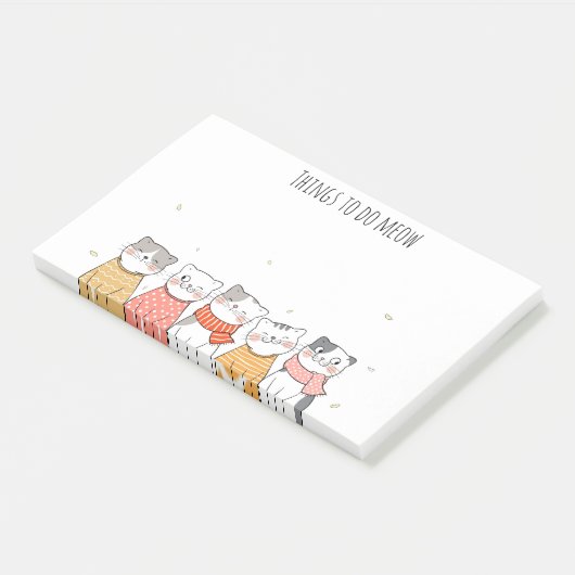 Post-It Notes Chats Mignons (Incliné)