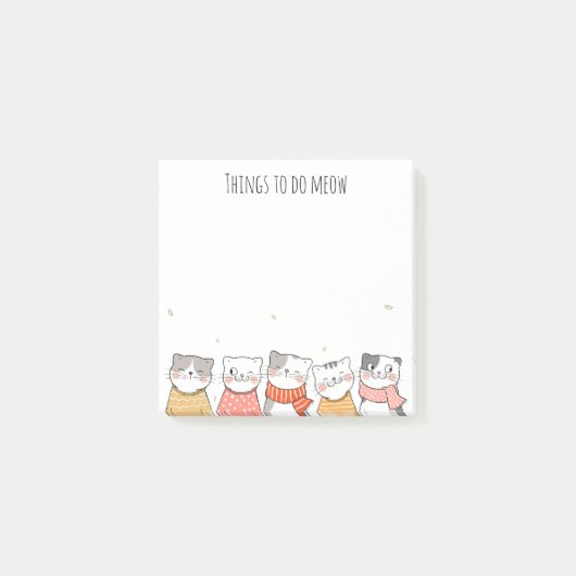 Post-It Notes Chats Mignons (Devant)