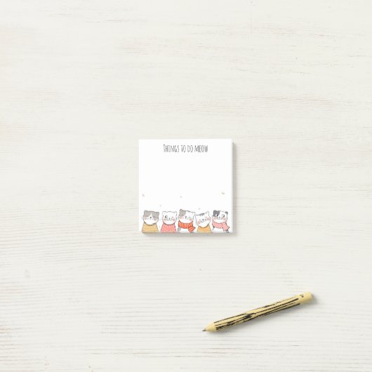 Post-It Notes Chats Mignons (Sur un bureau)