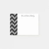 Post-it® Notes Chevron Parties scintillant argent (Devant)