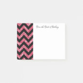 Post-it® Notes Chevron Parties scintillant rose (Devant)