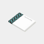 Post-it® Notes Chevron Parties scintillant turquoise (Incliné)