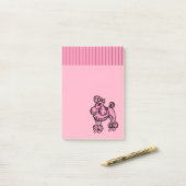 Post-it Notes Chien Caniche Rose (Sur un bureau)
